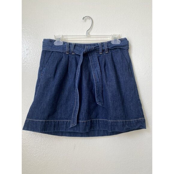 Old Navy Skirt Womens 4 Blue Jean Denim Pockets Mini Classic Casual - Picture 1 of 9